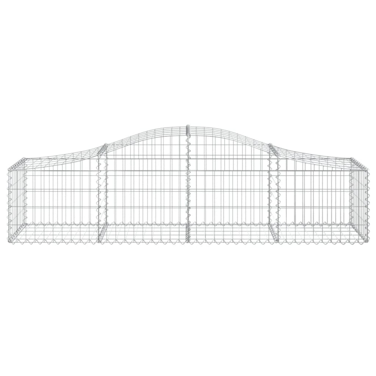 vidaXL Συρματοκιβώτια Τοξωτά 5 τεμ. 200x50x40/60 εκ. Γαλβαν. Ατσάλι