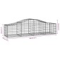 vidaXL Συρματοκιβώτια Τοξωτά 7 τεμ. 200x50x40/60 εκ. Γαλβαν. Ατσάλι