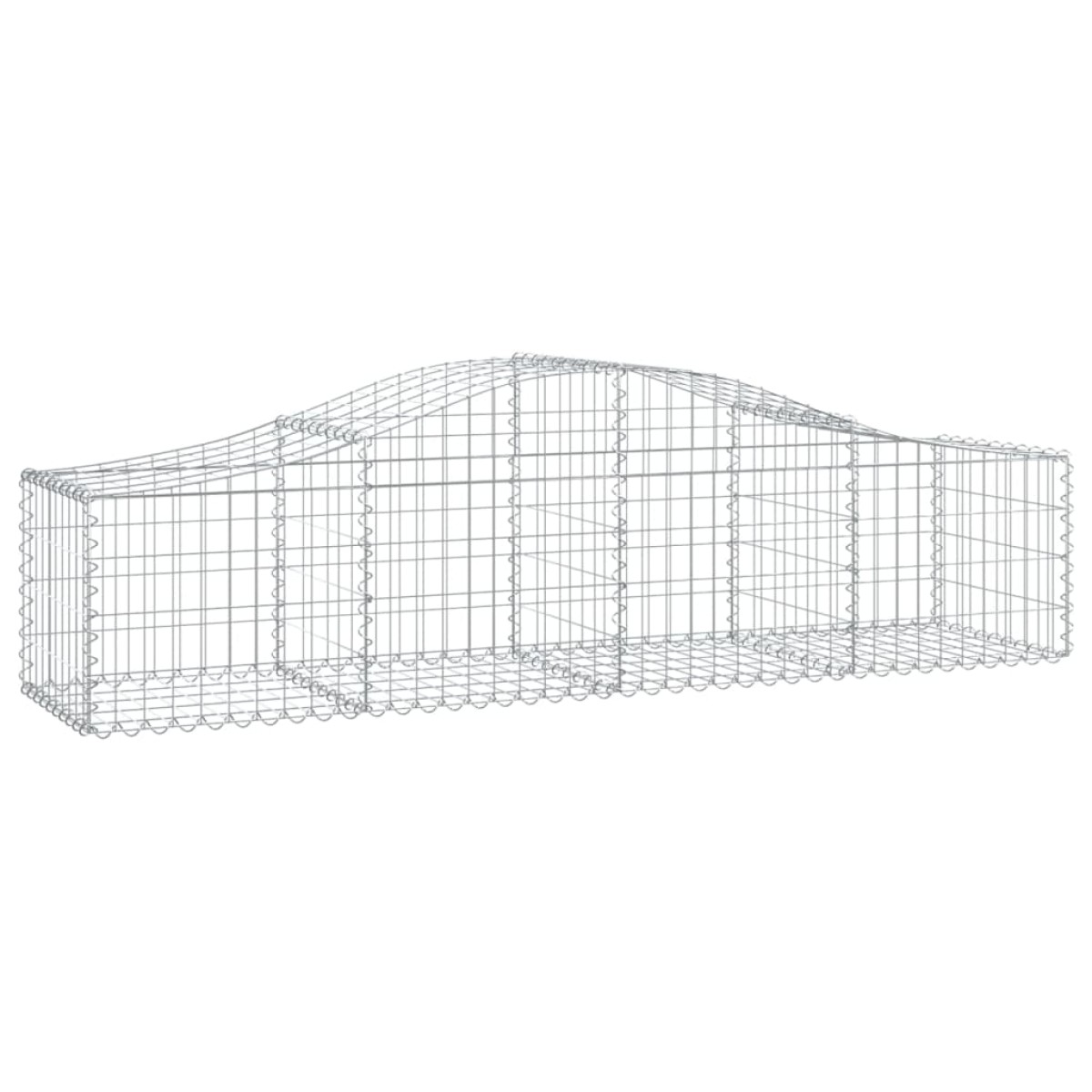 vidaXL Συρματοκιβώτια Τοξωτά 8 τεμ. 200x50x40/60 εκ. Γαλβαν. Ατσάλι