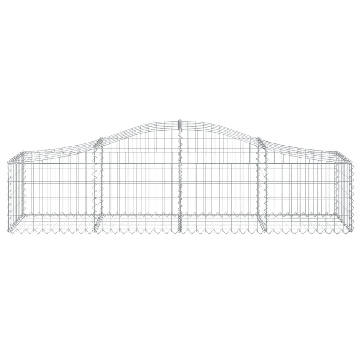 vidaXL Συρματοκιβώτια Τοξωτά 8 τεμ. 200x50x40/60 εκ. Γαλβαν. Ατσάλι