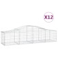 vidaXL Συρματοκιβώτια Τοξωτά 12 τεμ. 200x50x40/60 εκ. Γαλβαν. Ατσάλι