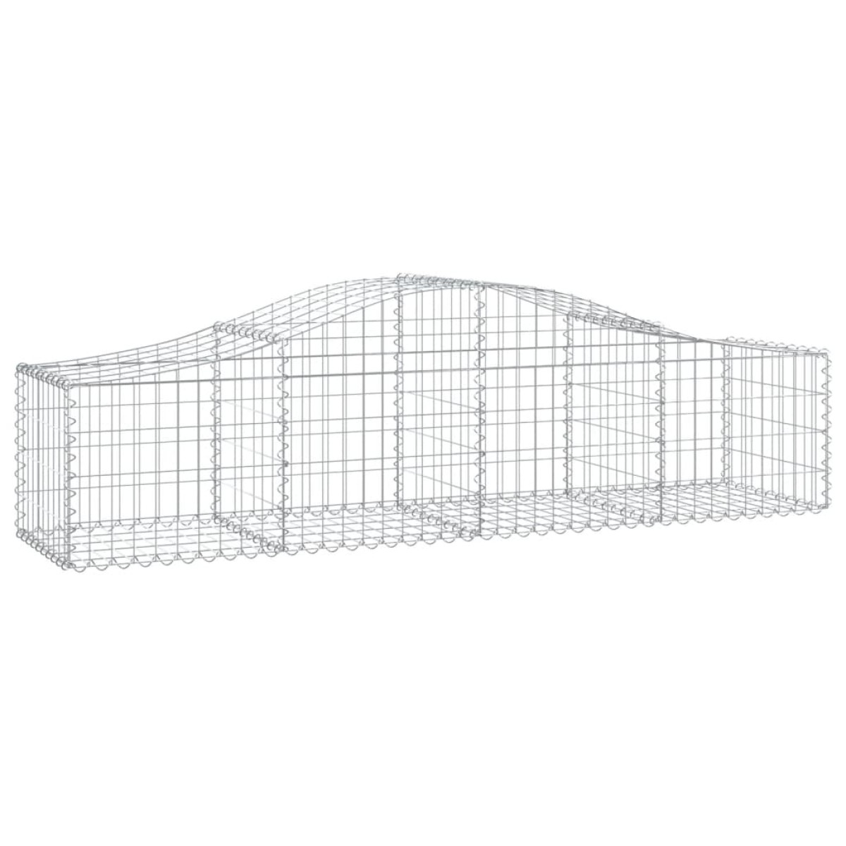 vidaXL Συρματοκιβώτια Τοξωτά 15 τεμ. 200x50x40/60 εκ. Γαλβαν. Ατσάλι