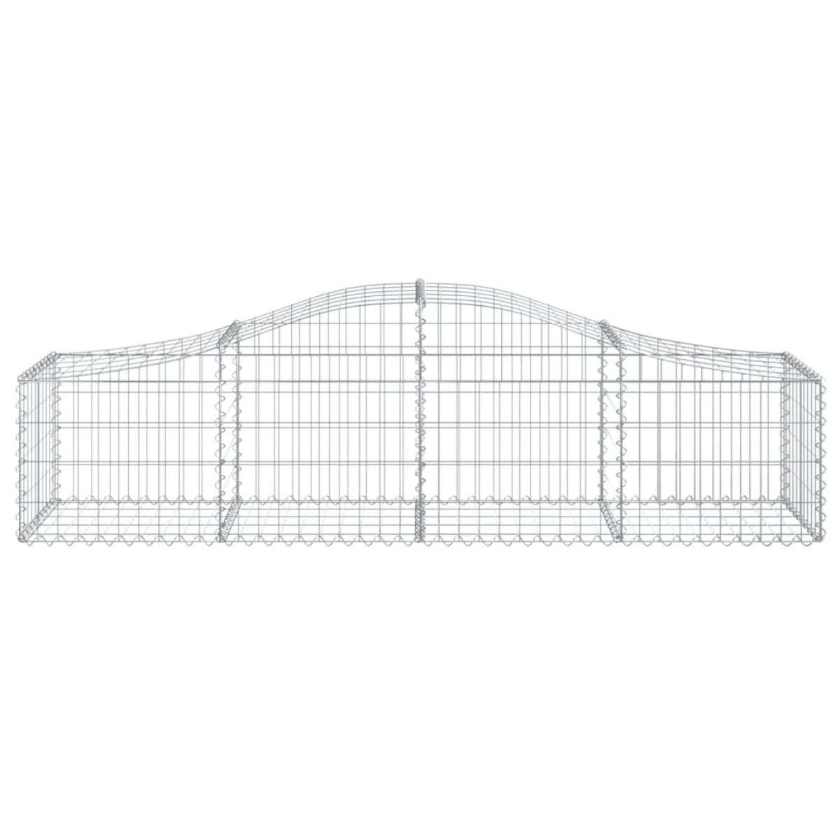 vidaXL Συρματοκιβώτια Τοξωτά 15 τεμ. 200x50x40/60 εκ. Γαλβαν. Ατσάλι