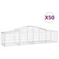 vidaXL Συρματοκιβώτια Τοξωτά 50 τεμ. 200x50x40/60 εκ. Γαλβαν. Ατσάλι