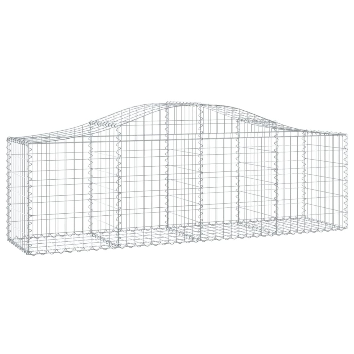 vidaXL Συρματοκιβώτια Τοξωτά 3 τεμ. 200x50x60/80 εκ. Γαλβαν. Ατσάλι