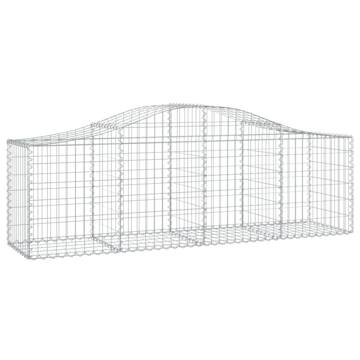 vidaXL Συρματοκιβώτια Τοξωτά 8 τεμ. 200x50x60/80 εκ. Γαλβαν. Ατσάλι