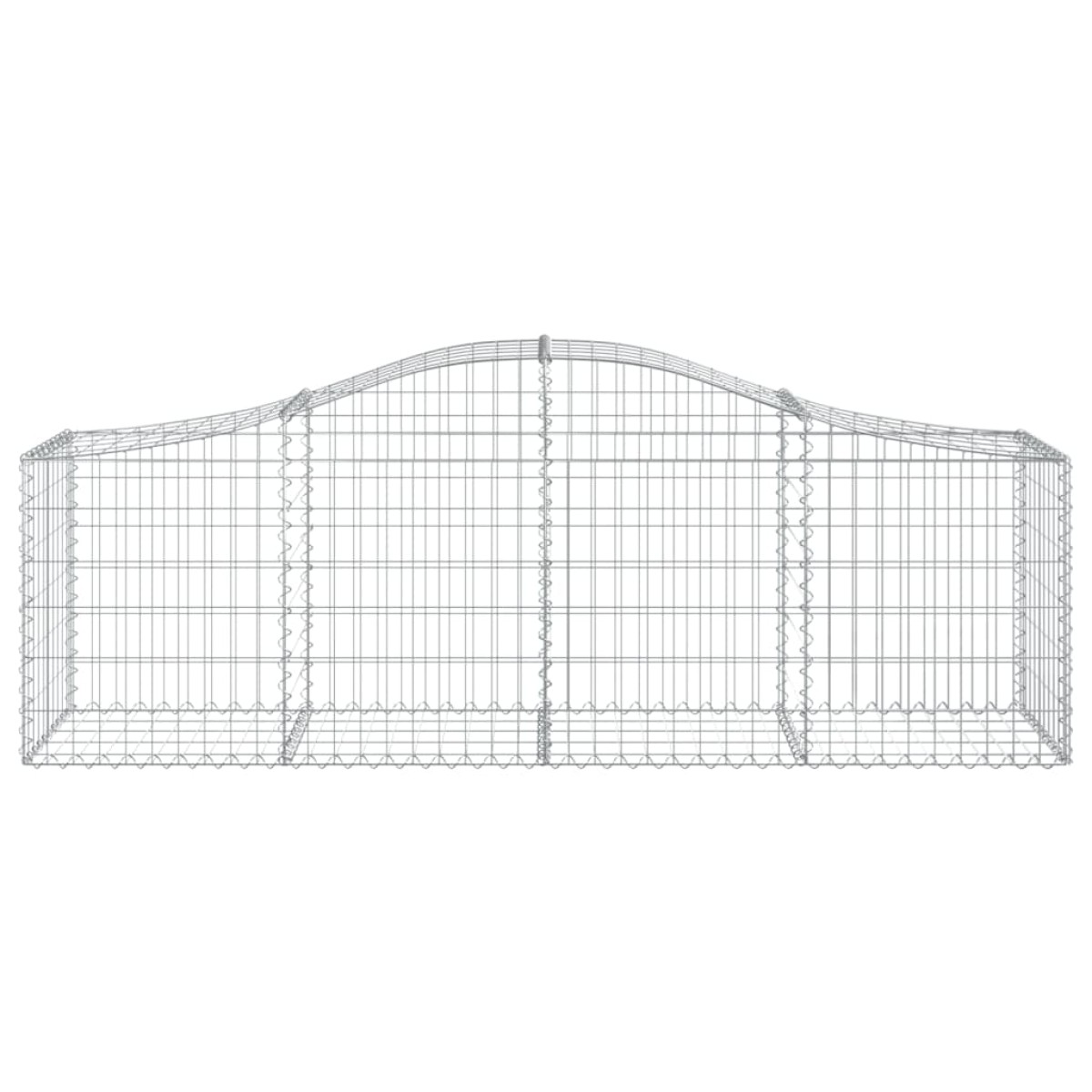 vidaXL Συρματοκιβώτια Τοξωτά 8 τεμ. 200x50x60/80 εκ. Γαλβαν. Ατσάλι