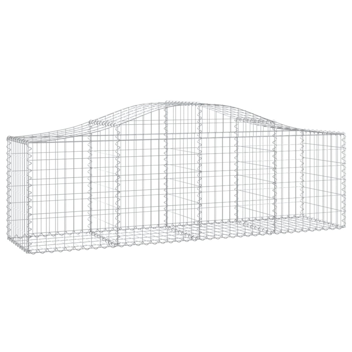 vidaXL Συρματοκιβώτια Τοξωτά 10 τεμ. 200x50x60/80 εκ. Γαλβαν. Ατσάλι