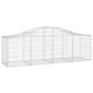 vidaXL Συρματοκιβώτια Τοξωτά 10 τεμ. 200x50x60/80 εκ. Γαλβαν. Ατσάλι