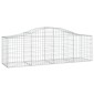 vidaXL Συρματοκιβώτια Τοξωτά 12 τεμ. 200x50x60/80 εκ. Γαλβαν. Ατσάλι