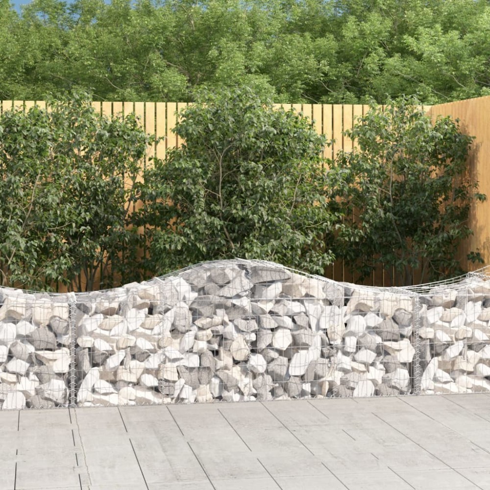 vidaXL Συρματοκιβώτια Τοξωτά 13 τεμ. 200x50x60/80 εκ. Γαλβαν. Ατσάλι