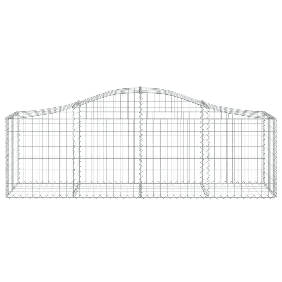 vidaXL Συρματοκιβώτια Τοξωτά 15 τεμ. 200x50x60/80 εκ. Γαλβαν. Ατσάλι