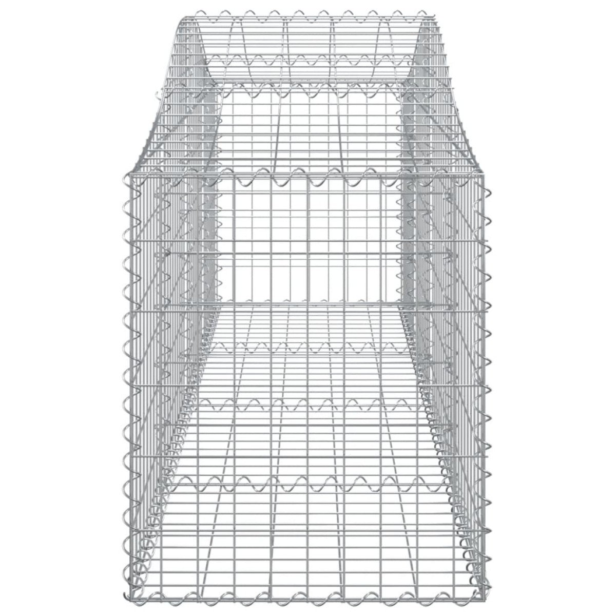 vidaXL Συρματοκιβώτια Τοξωτά 15 τεμ. 200x50x60/80 εκ. Γαλβαν. Ατσάλι