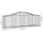 vidaXL Συρματοκιβώτια Τοξωτά 25 τεμ. 200x50x60/80 εκ. Γαλβαν. Ατσάλι