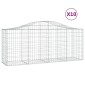 vidaXL Συρματοκιβώτια Τοξωτά 10 τεμ. 200x50x80/100 εκ. Γαλβαν. Ατσάλι