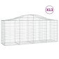 vidaXL Συρματοκιβώτια Τοξωτά 13 τεμ. 200x50x80/100 εκ. Γαλβαν. Ατσάλι