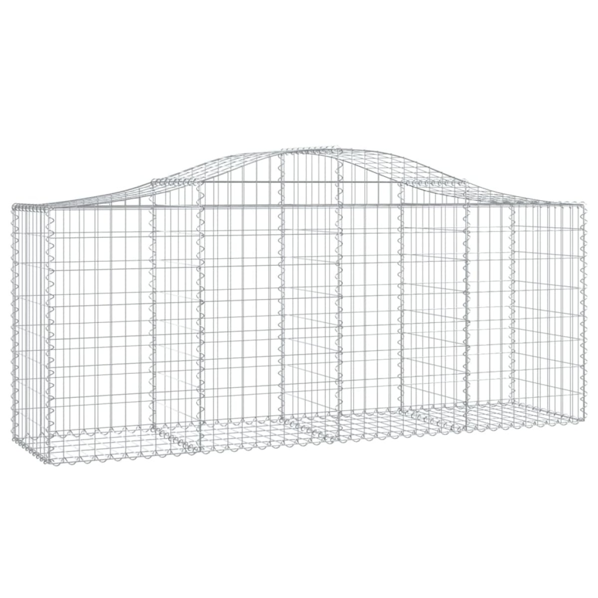 vidaXL Συρματοκιβώτια Τοξωτά 15 τεμ. 200x50x80/100 εκ. Γαλβαν. Ατσάλι
