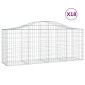 vidaXL Συρματοκιβώτια Τοξωτά 18 τεμ. 200x50x80/100 εκ. Γαλβαν. Ατσάλι