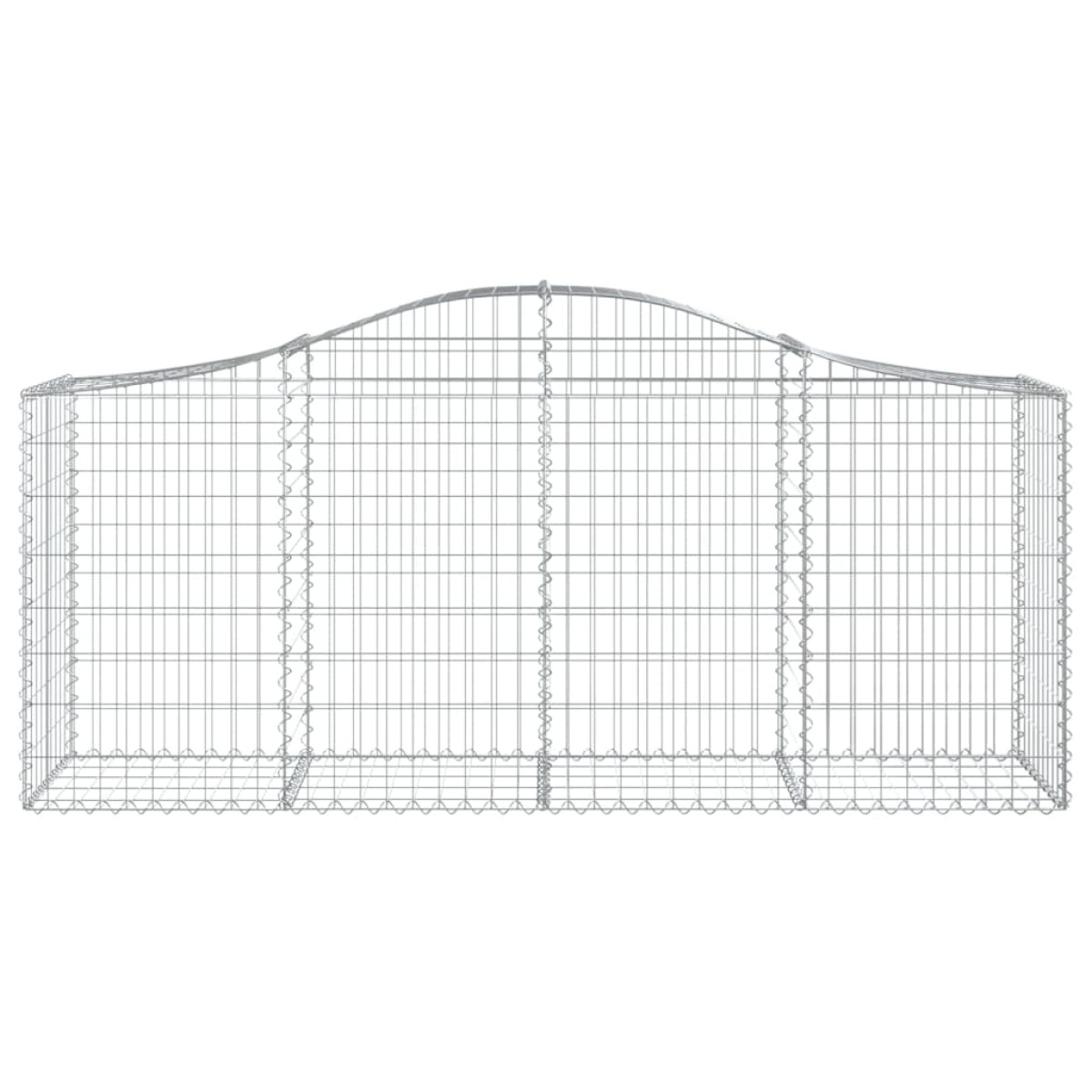 vidaXL Συρματοκιβώτια Τοξωτά 18 τεμ. 200x50x80/100 εκ. Γαλβαν. Ατσάλι