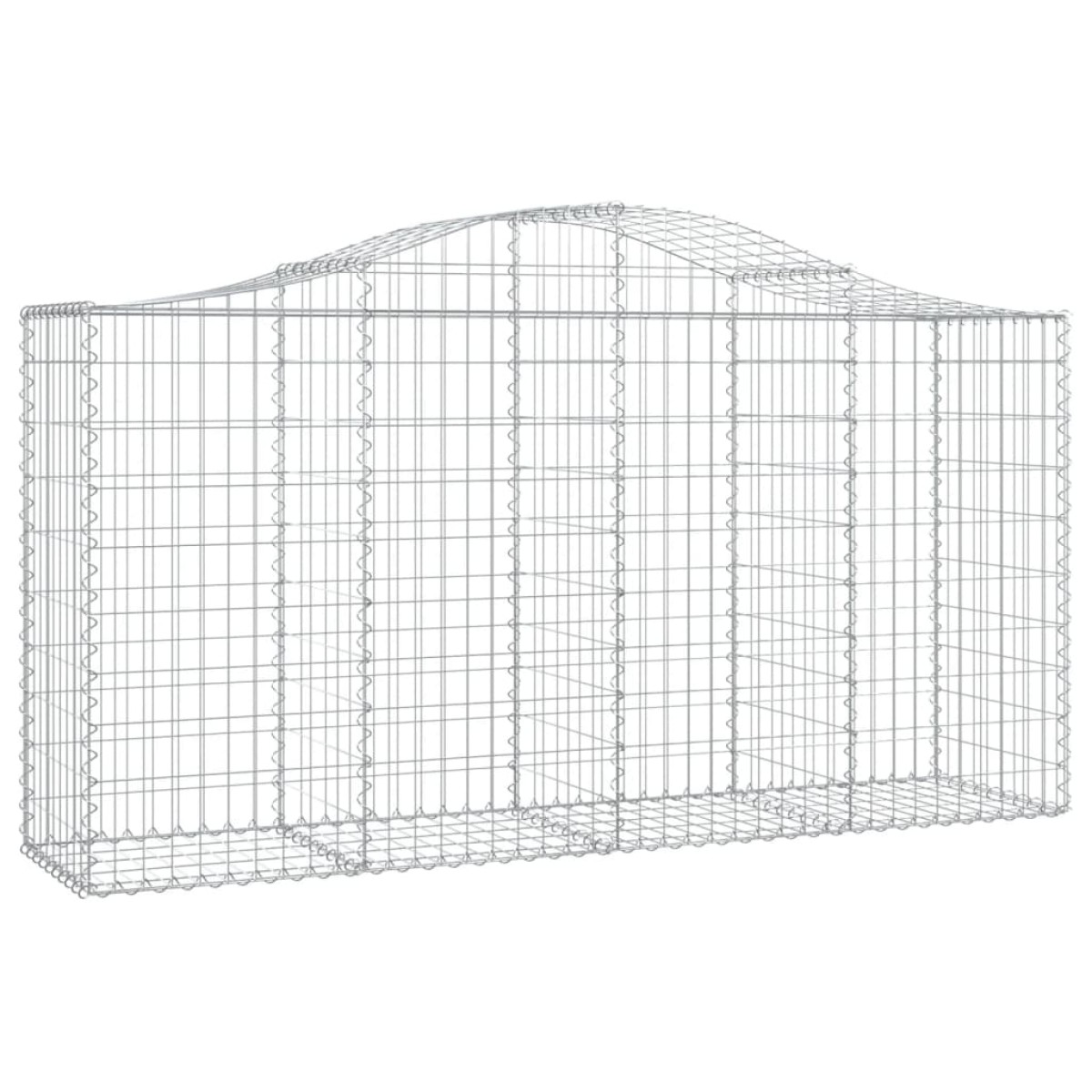 vidaXL Συρματοκιβώτια Τοξωτά 4 τεμ. 200x50x100/120 εκ. Γαλβαν. Ατσάλι