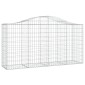 vidaXL Συρματοκιβώτια Τοξωτά 4 τεμ. 200x50x100/120 εκ. Γαλβαν. Ατσάλι