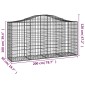 vidaXL Συρματοκιβώτια Τοξωτά 7 τεμ. 200x50x100/120 εκ. Γαλβαν. Ατσάλι