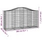 vidaXL Συρματοκιβώτια Τοξωτά 8 τεμ. 200x50x100/120 εκ. Γαλβαν. Ατσάλι