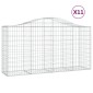 vidaXL Συρματοκιβώτια Τοξωτά 11 τεμ. 200x50x100/120 εκ. Γαλβαν. Ατσάλι