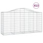 vidaXL Συρματοκιβώτια Τοξωτά 13 τεμ. 200x50x100/120 εκ. Γαλβαν. Ατσάλι
