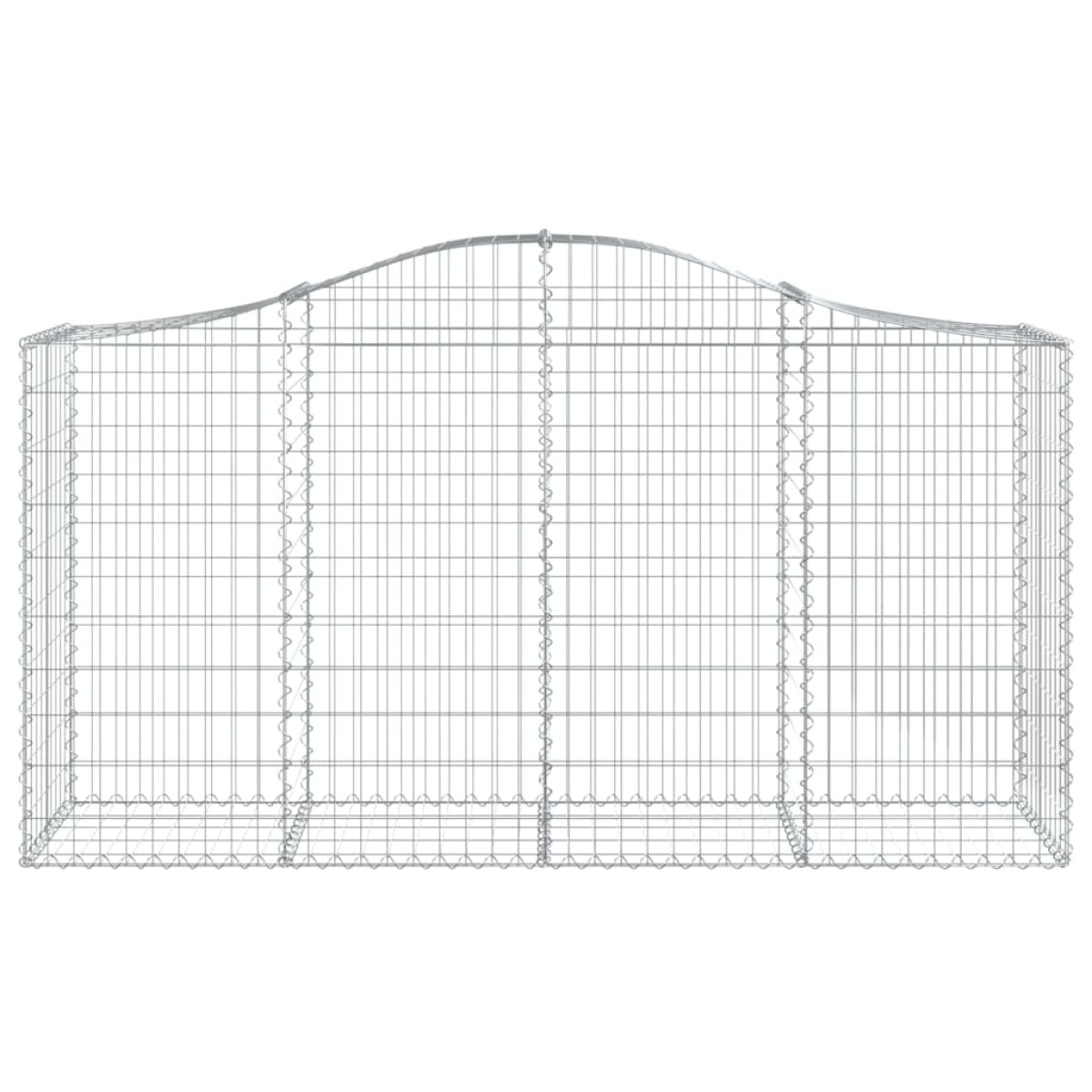 vidaXL Συρματοκιβώτια Τοξωτά 15 τεμ. 200x50x100/120 εκ. Γαλβαν. Ατσάλι