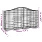 vidaXL Συρματοκιβώτια Τοξωτά 15 τεμ. 200x50x100/120 εκ. Γαλβαν. Ατσάλι
