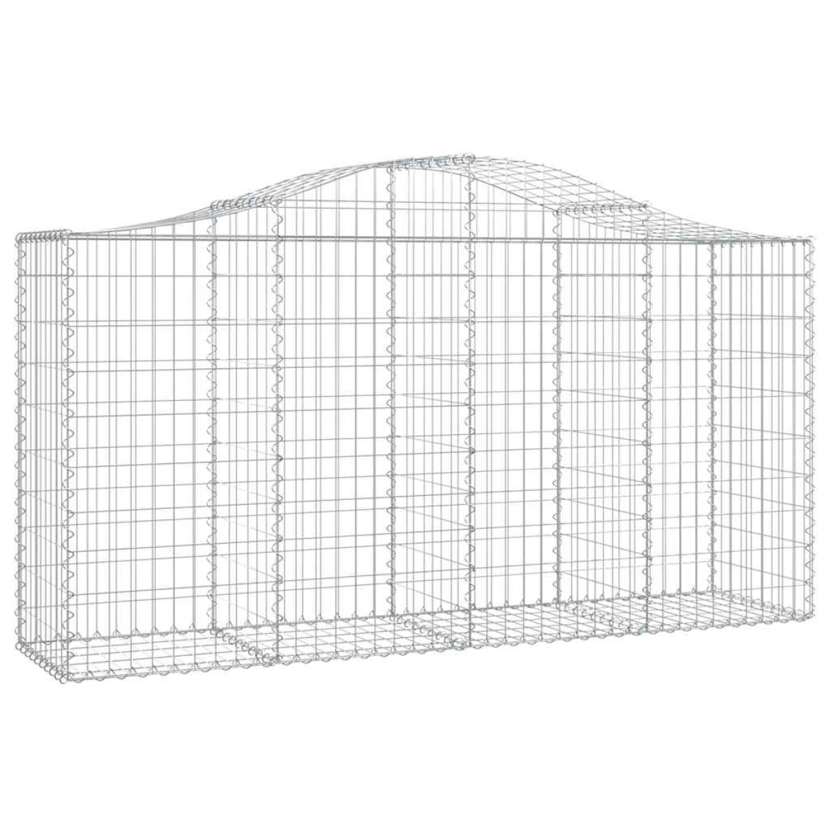 vidaXL Συρματοκιβώτια Τοξωτά 18 τεμ. 200x50x100/120 εκ. Γαλβαν. Ατσάλι