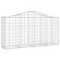 vidaXL Συρματοκιβώτια Τοξωτά 18 τεμ. 200x50x100/120 εκ. Γαλβαν. Ατσάλι