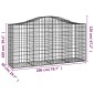 vidaXL Συρματοκιβώτια Τοξωτά 18 τεμ. 200x50x100/120 εκ. Γαλβαν. Ατσάλι