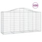 vidaXL Συρματοκιβώτια Τοξωτά 30 τεμ. 200x50x100/120 εκ. Γαλβαν. Ατσάλι