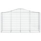 vidaXL Συρματοκιβώτια Τοξωτά 40 τεμ. 200x50x100/120 εκ. Γαλβαν. Ατσάλι