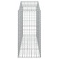 vidaXL Συρματοκιβώτια Τοξωτά 6 τεμ. 200x50x120/140 εκ. Γαλβαν. Ατσάλι