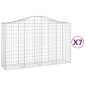 vidaXL Συρματοκιβώτια Τοξωτά 7 τεμ. 200x50x120/140 εκ. Γαλβαν. Ατσάλι