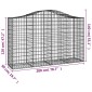 vidaXL Συρματοκιβώτια Τοξωτά 7 τεμ. 200x50x120/140 εκ. Γαλβαν. Ατσάλι
