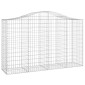 vidaXL Συρματοκιβώτια Τοξωτά 8 τεμ. 200x50x120/140 εκ. Γαλβαν. Ατσάλι