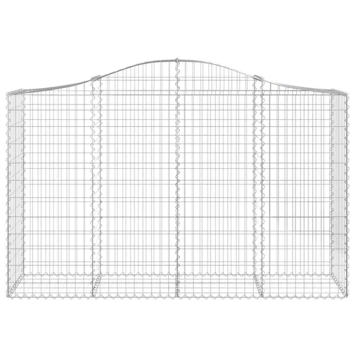 vidaXL Συρματοκιβώτια Τοξωτά 8 τεμ. 200x50x120/140 εκ. Γαλβαν. Ατσάλι