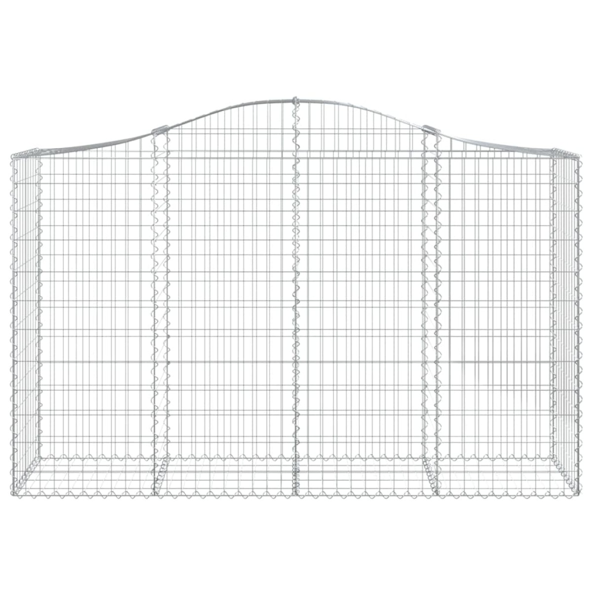 vidaXL Συρματοκιβώτια Τοξωτά 9 τεμ. 200x50x120/140 εκ. Γαλβαν. Ατσάλι