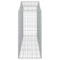 vidaXL Συρματοκιβώτια Τοξωτά 10 τεμ. 200x50x120/140 εκ. Γαλβαν. Ατσάλι