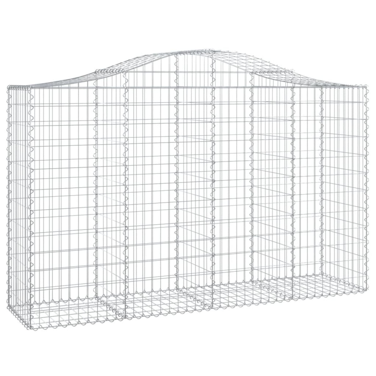 vidaXL Συρματοκιβώτια Τοξωτά 12 τεμ. 200x50x120/140 εκ. Γαλβαν. Ατσάλι