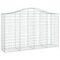 vidaXL Συρματοκιβώτια Τοξωτά 13 τεμ. 200x50x120/140 εκ. Γαλβαν. Ατσάλι