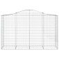 vidaXL Συρματοκιβώτια Τοξωτά 20 τεμ. 200x50x120/140 εκ. Γαλβαν. Ατσάλι