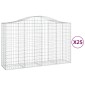 vidaXL Συρματοκιβώτια Τοξωτά 25 τεμ. 200x50x120/140 εκ. Γαλβαν. Ατσάλι
