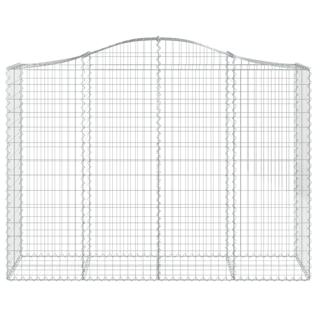 vidaXL Συρματοκιβώτια Τοξωτά 5 τεμ. 200x50x140/160 εκ. Γαλβαν. Ατσάλι