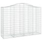 vidaXL Συρματοκιβώτια Τοξωτά 6 τεμ. 200x50x140/160 εκ. Γαλβαν. Ατσάλι