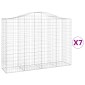 vidaXL Συρματοκιβώτια Τοξωτά 7 τεμ. 200x50x140/160 εκ. Γαλβαν. Ατσάλι